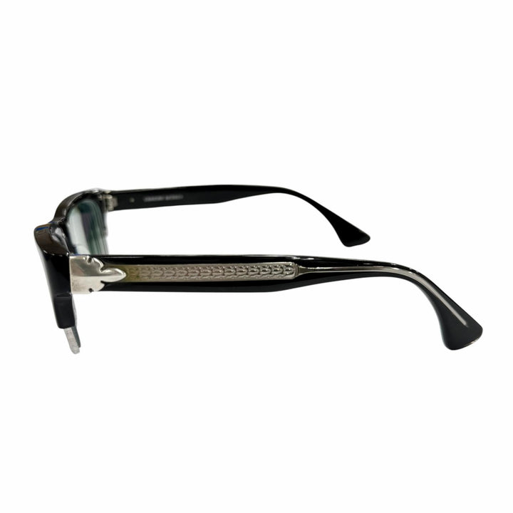 良品▼CHROME HEARTS クロムハーツ MINGUS-A 925 フレアニー カラーレンズ メガネ 眼鏡 アイウェア 54□17-145 度入り 総重量45g メンズ