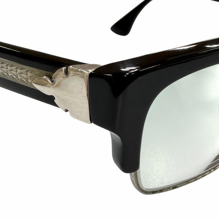 良品▼CHROME HEARTS クロムハーツ MINGUS-A 925 フレアニー カラーレンズ メガネ 眼鏡 アイウェア 54□17-145 度入り 総重量45g メンズ