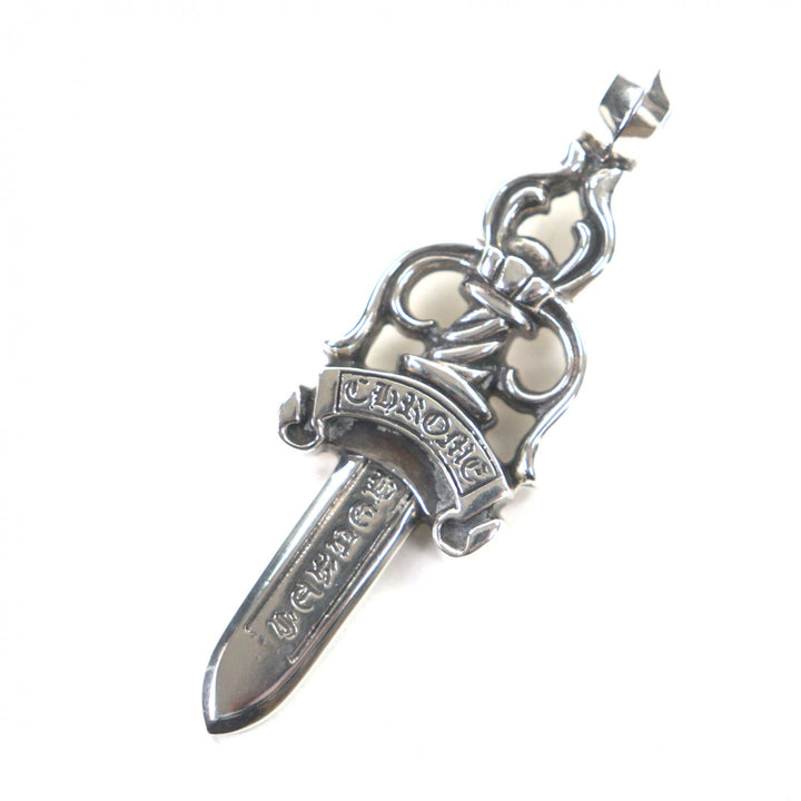 美品▼CHROME HEARTS クロムハーツ LARGE DAGGER　ラージダガー 925 ペンダントトップ シルバー 保存袋付き 重量36g メンズ レディース