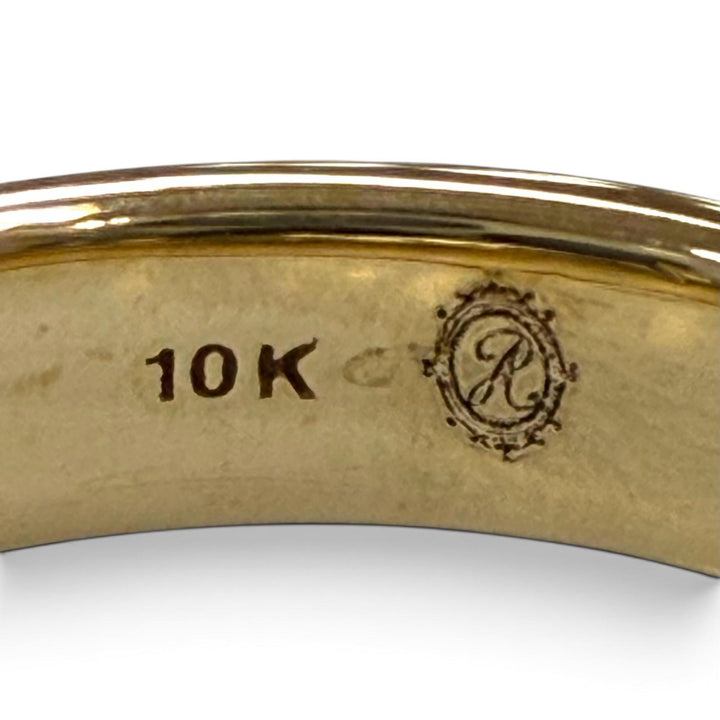 極美品▼AVALANCHE アヴァランチ 10K リング 指輪 ゴールド JP17号 重量3.18g メンズ レディース アクセサリー箱付き