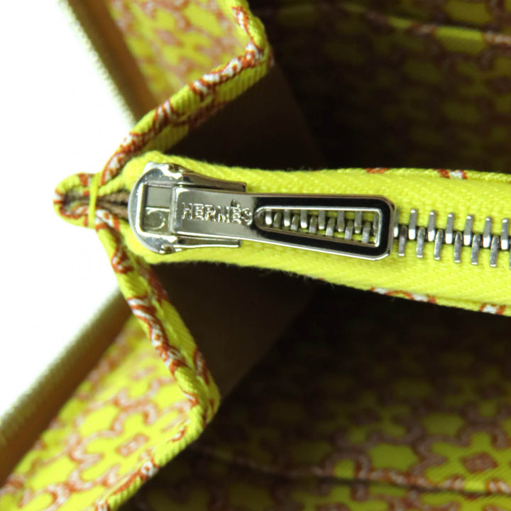 美品★HERMES エルメス アザップロング シルクイン チャイ ヴォーエプソン ラウンドZIP ロングウォレット 長財布 U刻印 箱付 仏製