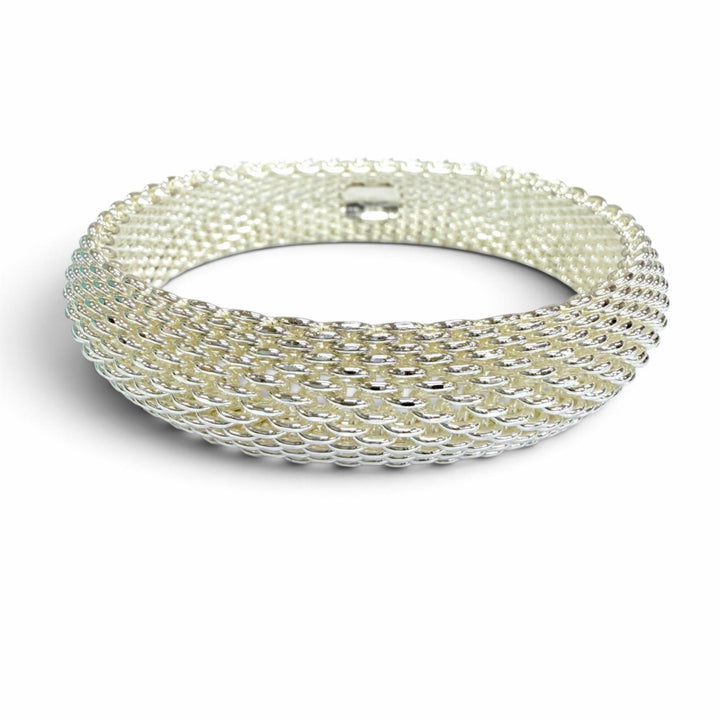 極美品☆TIFFANY&amp;Co. ティファニー サマセット バングル 925 アクセサリー ブレスレット シルバー 重量57.5g レディース 箱付き