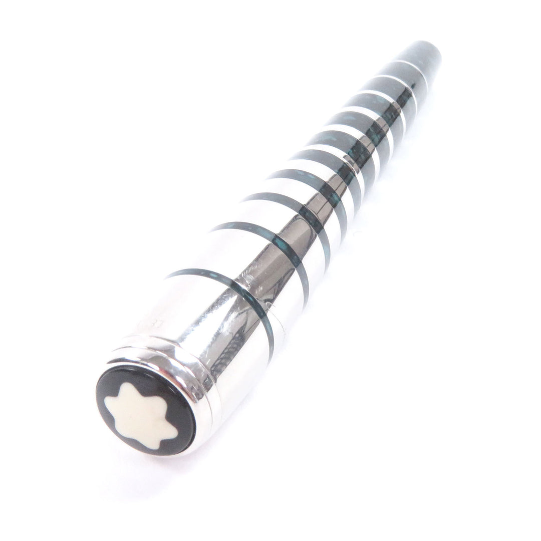 良品□MONTBLANC モンブラン 作家シリーズ 2008 ジョージ･バーナード･ショー ペン先18K Mニブ ストライプ キャップ式 万年筆 ドイツ製