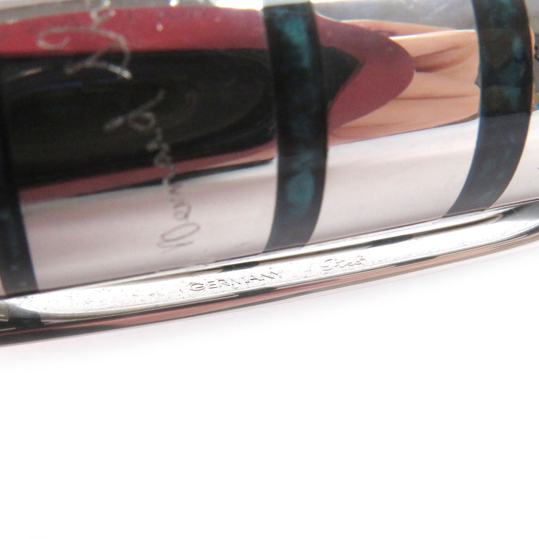 良品□MONTBLANC モンブラン 作家シリーズ 2008 ジョージ･バーナード･ショー ペン先18K Mニブ ストライプ キャップ式 万年筆 ドイツ製
