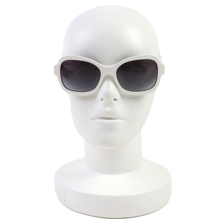 極美品△CHANEL シャネル 5465-Q-A ココマーク パテントレザー チェーン スクエア シェイプ バタフライ サングラス ホワイト 55□18 140