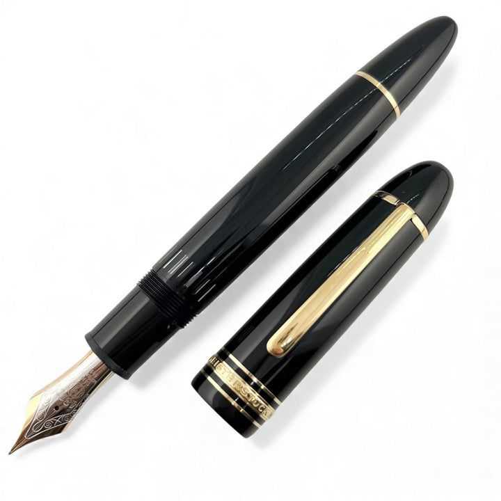 美品▲MONTBLANC モンブラン マイスターシュテュック 149 14K Mニブ ホワイトスター 万年筆 ブラック ゴールド ドイツ製 メンズ