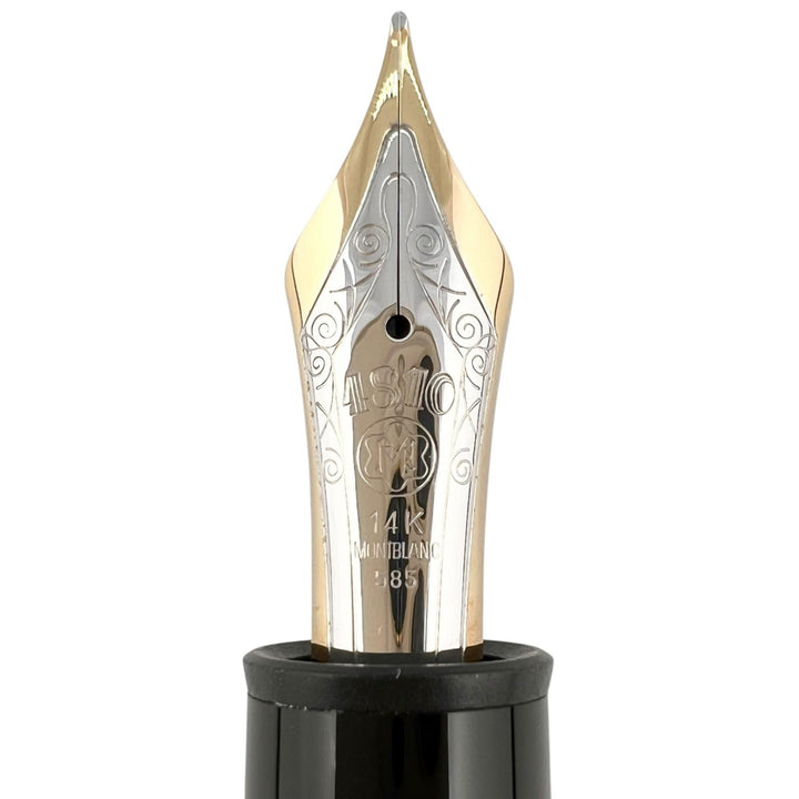 美品▲MONTBLANC モンブラン マイスターシュテュック 149 14K Mニブ ホワイトスター 万年筆 ブラック ゴールド ドイツ製 メンズ