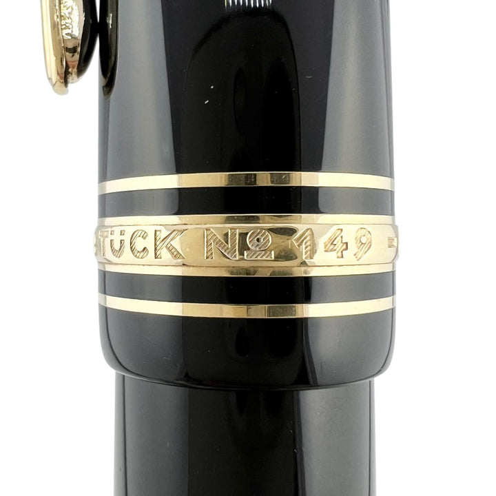 美品▲MONTBLANC モンブラン マイスターシュテュック 149 14K Mニブ ホワイトスター 万年筆 ブラック ゴールド ドイツ製 メンズ