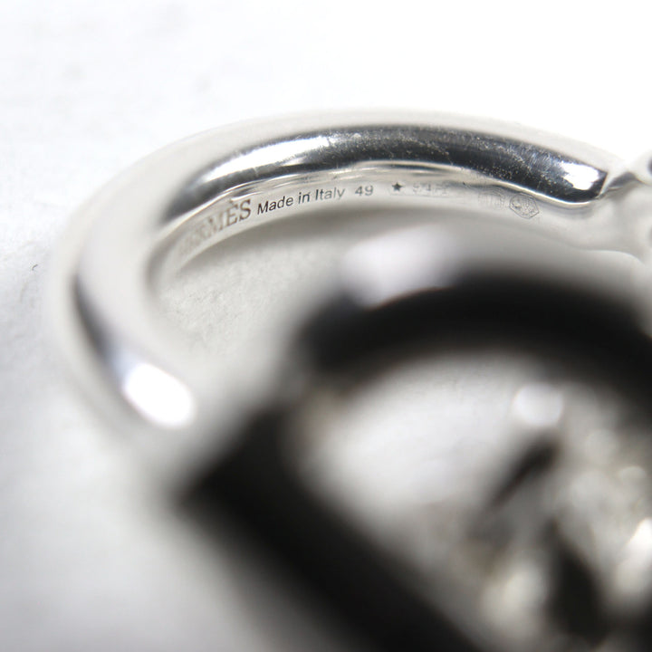 極美品◇HERMES エルメス 2023年製 クロワゼット リング AG925 アクセサリー 指輪 シルバー 49 日本サイズ9号相当 イタリア製 重量15.7g