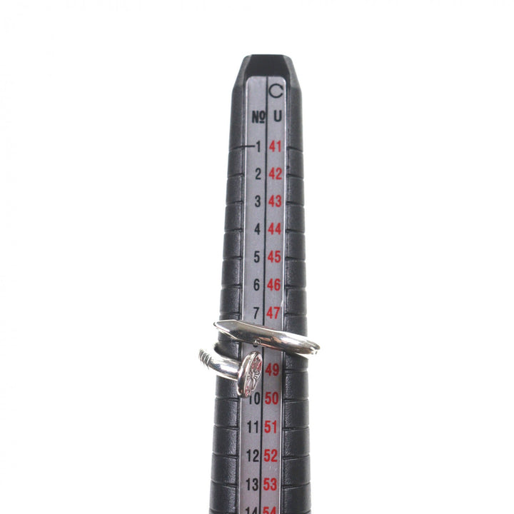 美品▼CHROME HEARTS クロムハーツ NAIL FLAT ネイルフラットリング　 CHプラス 925 リング・指輪 シルバー 日本サイズ8号相当 重量5.8g