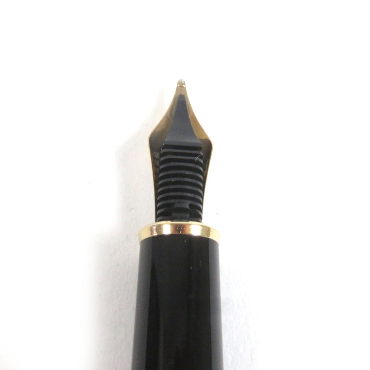 極美品□MONTBLANC モンブラン マイスターシュテュック Pix ペン先14K Mニブ キャップ式 万年筆 ブラック ゴールド ケース付き ドイツ製