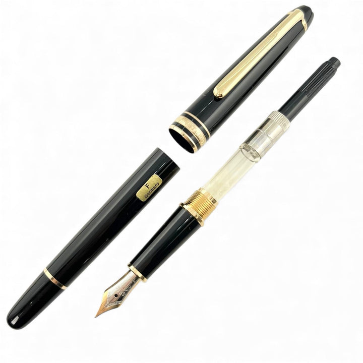 極美品▲MONTBLANC モンブラン マイスターシュテュック Pix 14K Fニブ ピストンコンバーター式 万年筆 ブラック ケース付き ドイツ製