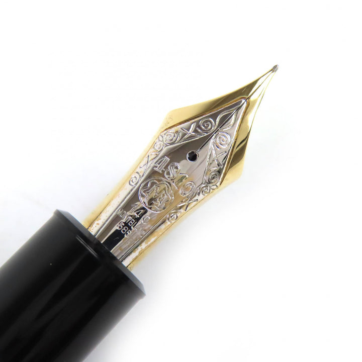 美品△MONTBLANC モンブラン マイスターシュテュック 149 ペン先14K Mニブ ホワイトスター 万年筆 ブラック ゴールド ケース付 ドイツ製