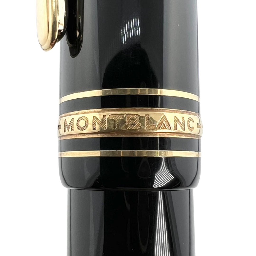 美品▲MONTBLANC モンブラン マイスターシュテュック 149 ペン先18K Mニブ ホワイトスター 万年筆 ブラック ゴールド ドイツ製 メンズ