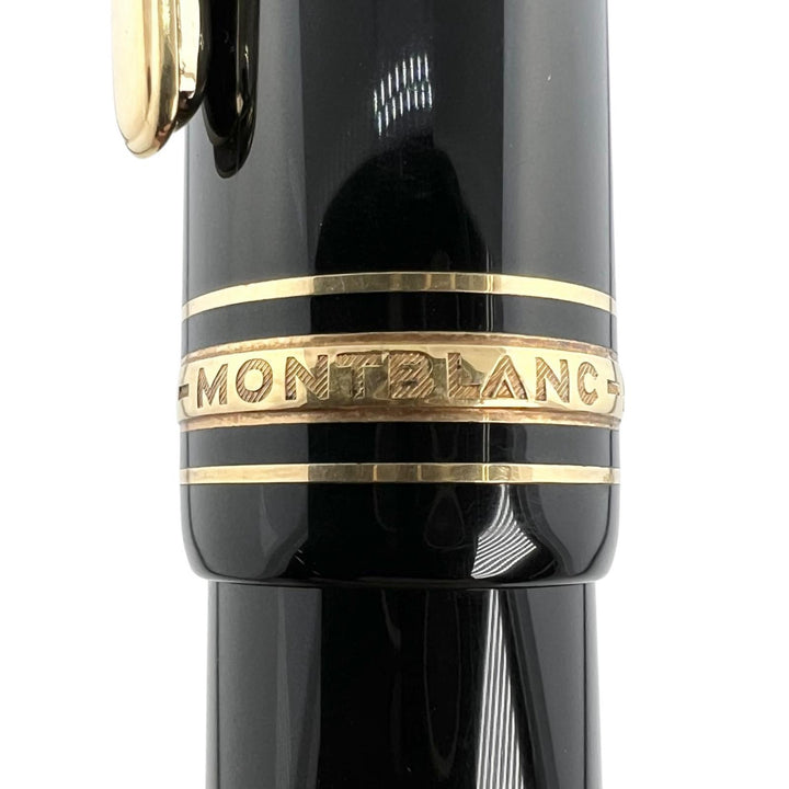 美品▲MONTBLANC モンブラン マイスターシュテュック 149 ペン先18K Mニブ ホワイトスター 万年筆 ブラック ゴールド ドイツ製 メンズ