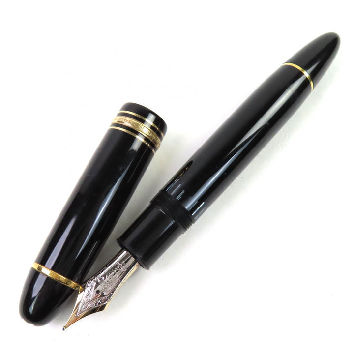 良品△MONTBLANC モンブラン マイスターシュテュック 149 Mニブ ペン先14K ホワイトスター 万年筆 ブラック ドイツ製 メンズ オススメ◎