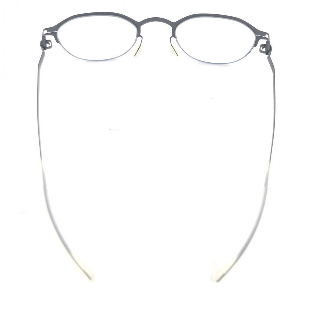 極美品□MYKITA マイキータ C514 DORIAN ハーフリム メガネ 眼鏡 アイウェア メタリックネイビー 45□21-140 箱・ケース付き ドイツ製