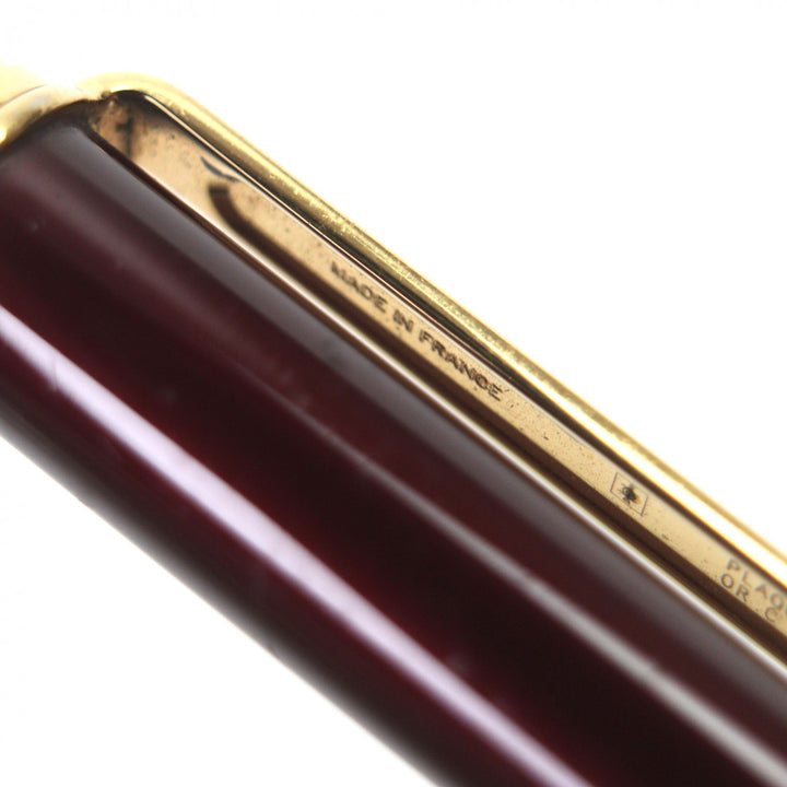 良品▼Cartier カルティエ サントス ドゥ カルティエ ツイスト式 ボールペン ボルドー フランス製 メンズ 筆記確認済み