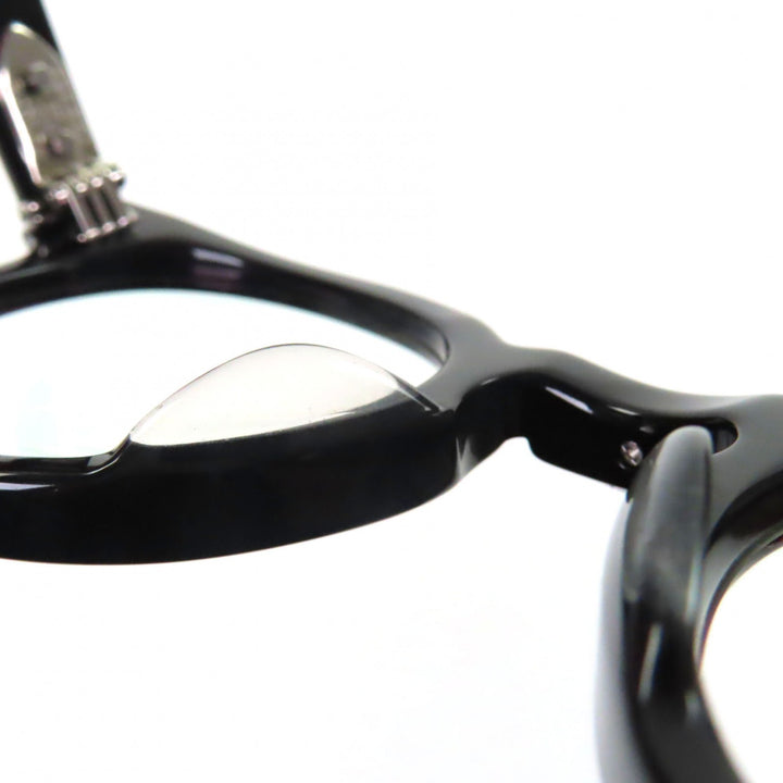 美品▼CHROME HEARTS クロムハーツ PETER ARNELL 925 メガネ 眼鏡 アイウェア ブラック 48□25-140 度入り ケース付 総重量51.73g メンズ