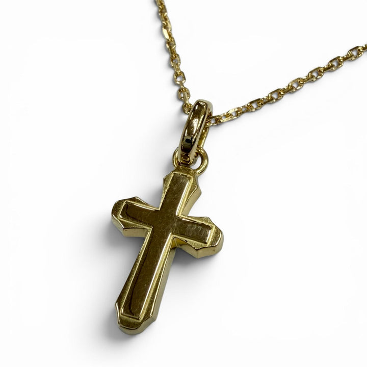 美品▼Sympathy of Soul シンパシーオブソウル P1503Y8 スムースクロス M K18 ネックレス ゴールド 重量5.5g レディース アクセサリー