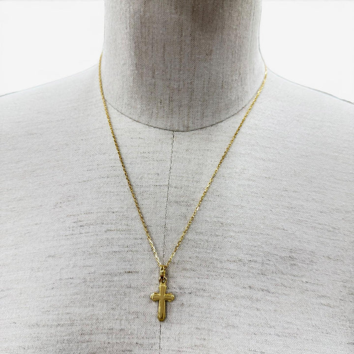 美品▼Sympathy of Soul シンパシーオブソウル P1503Y8 スムースクロス M K18 ネックレス ゴールド 重量5.5g レディース アクセサリー