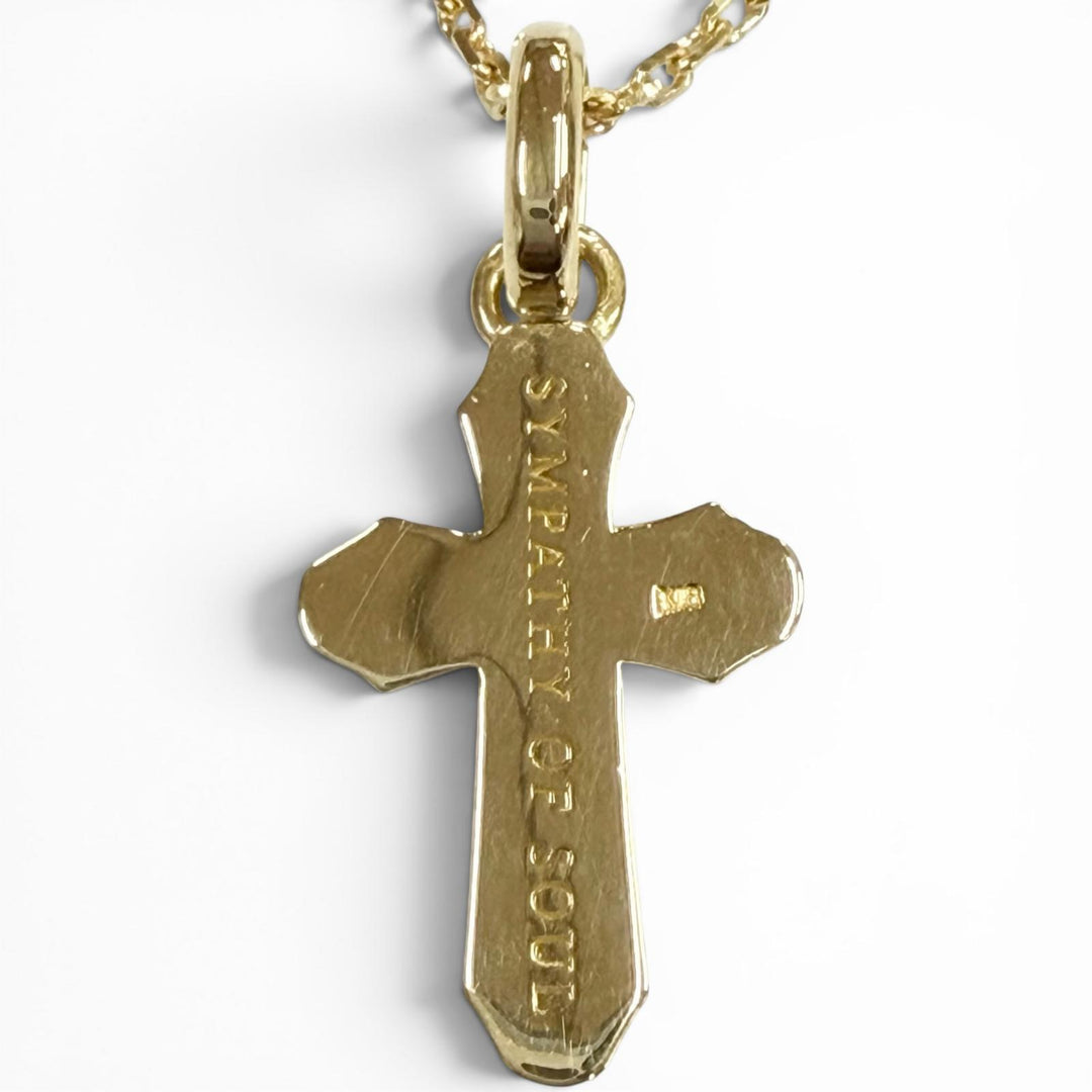 美品▼Sympathy of Soul シンパシーオブソウル P1503Y8 スムースクロス M K18 ネックレス ゴールド 重量5.5g レディース アクセサリー