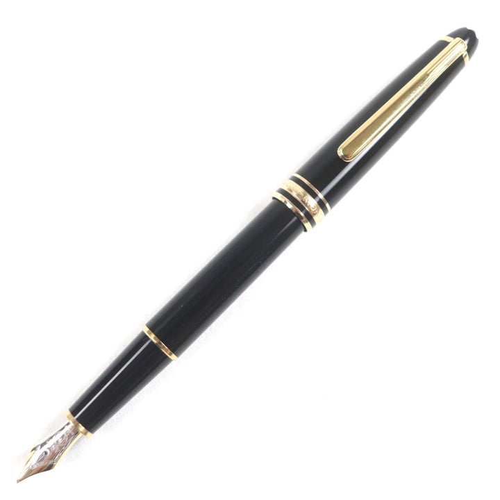 美品▼MONTBLANC モンブラン マイスターシュテュック クラシック 14K Mニブ ホワイトスター 万年筆 ブラック ゴールド ドイツ製 メンズ