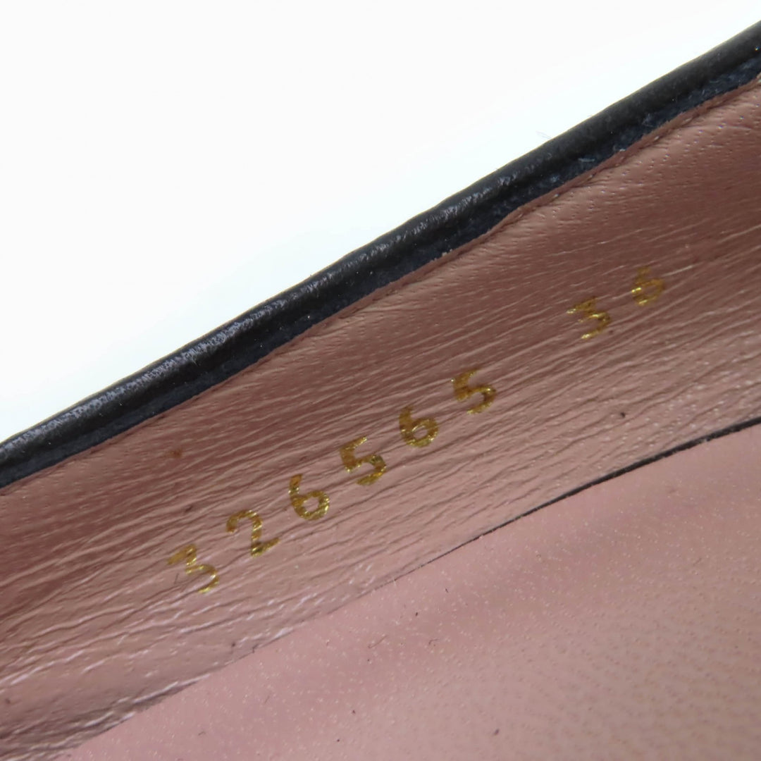 極美品☆GUCCI グッチ 326565 インターロッキングG レオパード柄 ハラコレザー ウェッジソール パンプス ブラウン系 36 伊製 レディース