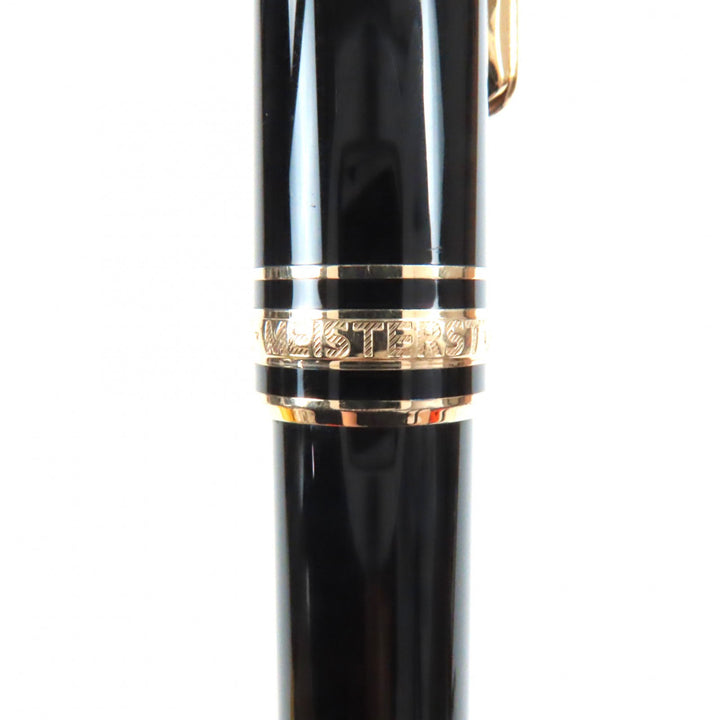良品▼MONTBLANC モンブラン マイスターシュテュック ホワイトスター ツイスト式 ボールペン ブラック ゴールド ドイツ製 筆記確認済み