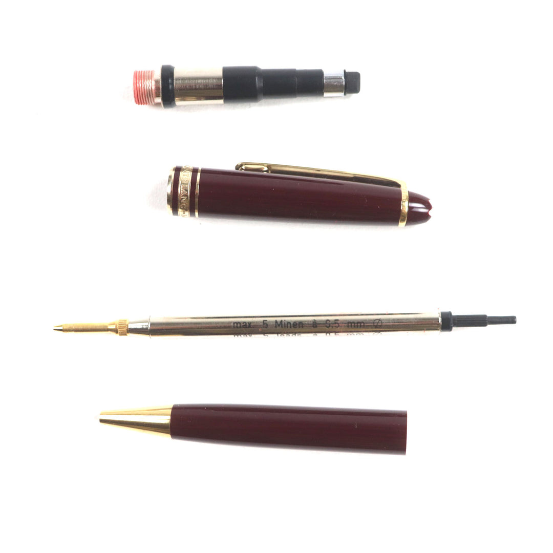 美品▼MONTBLANC モンブラン マイスターシュテュック クラシック ホワイトスター ツイスト シャープペンシル ボルドー ドイツ製