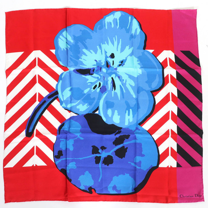 未使用品△Christian Dior クリスチャンディオール 22SS 22FLP070I615 D-Flower pop Dフラワー ポップ シルク100％ 花柄 スカーフ 正規品
