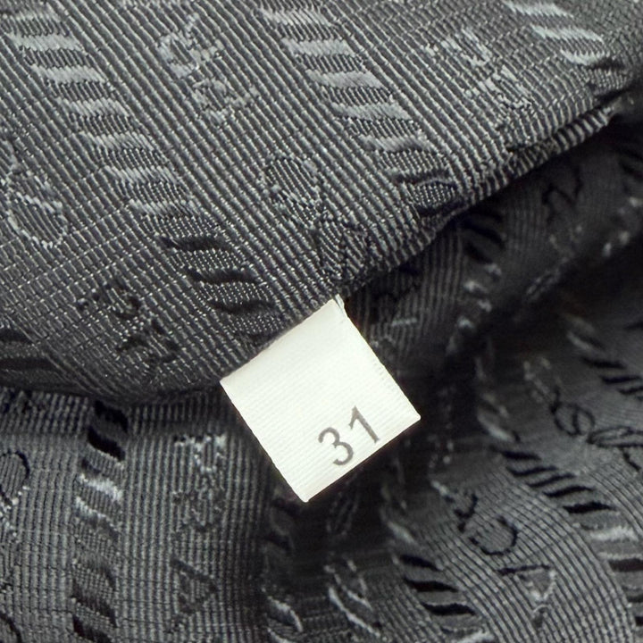 美品△PRADA プラダ 1BG130 SPUGNA スプーニャ トライアングルロゴ ソフトテリー レタリング ロゴ パイル トートバッグ ホワイト 袋付き