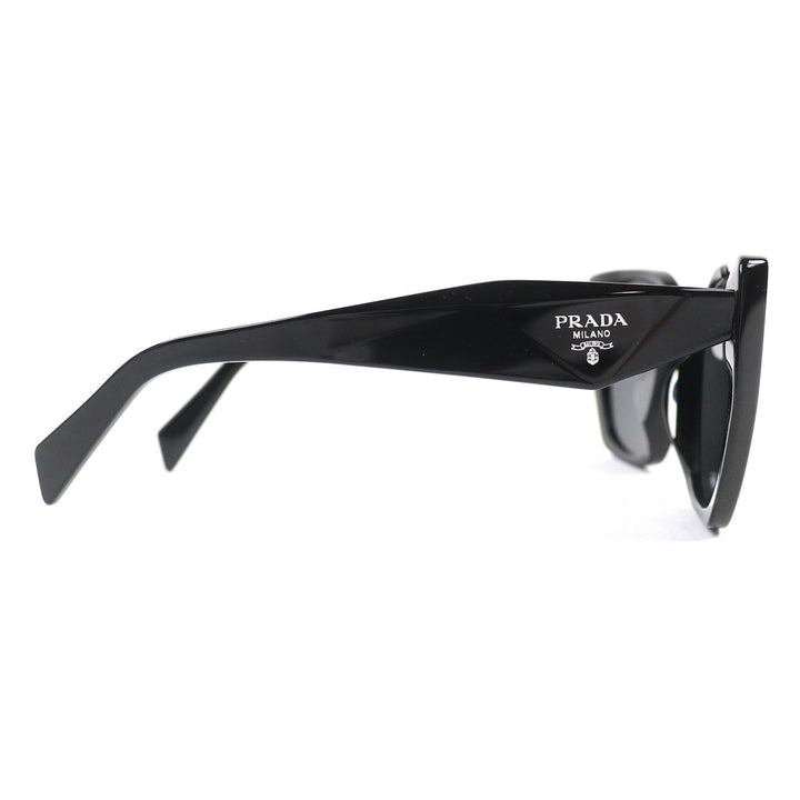 極美品△PRADA プラダ SPR 19Z-F ロゴ アジアンフィット サングラス アイウェア ブラック 56□16 145 ケース付き イタリア製 レディース