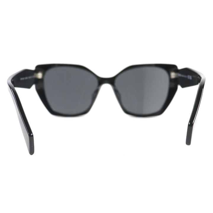極美品△PRADA プラダ SPR 19Z-F ロゴ アジアンフィット サングラス アイウェア ブラック 56□16 145 ケース付き イタリア製 レディース