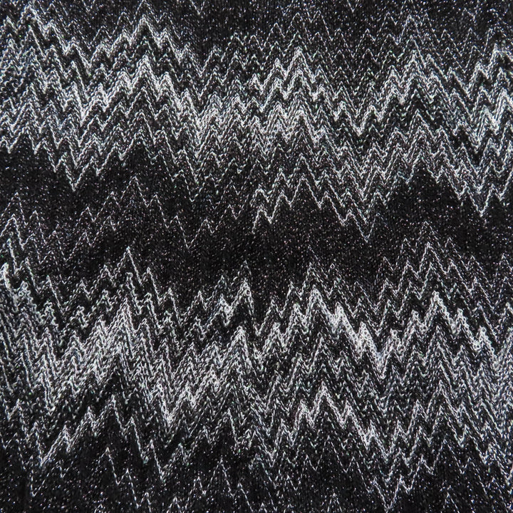 未使用品◇Missoni ミッソーニ 168081 168080 シェブロン柄 ストール付き 長袖 カーディガン 40 白 黒 イタリア製 正規品 レディース