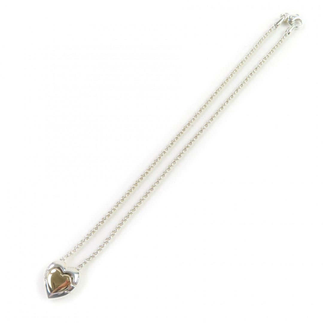 極美品★TIFFANY&amp;Co. ティファニー 925 750 ハート パズル ネックレス ペンダント シルバー ゴールド 箱・保存袋付 総重量22.9g