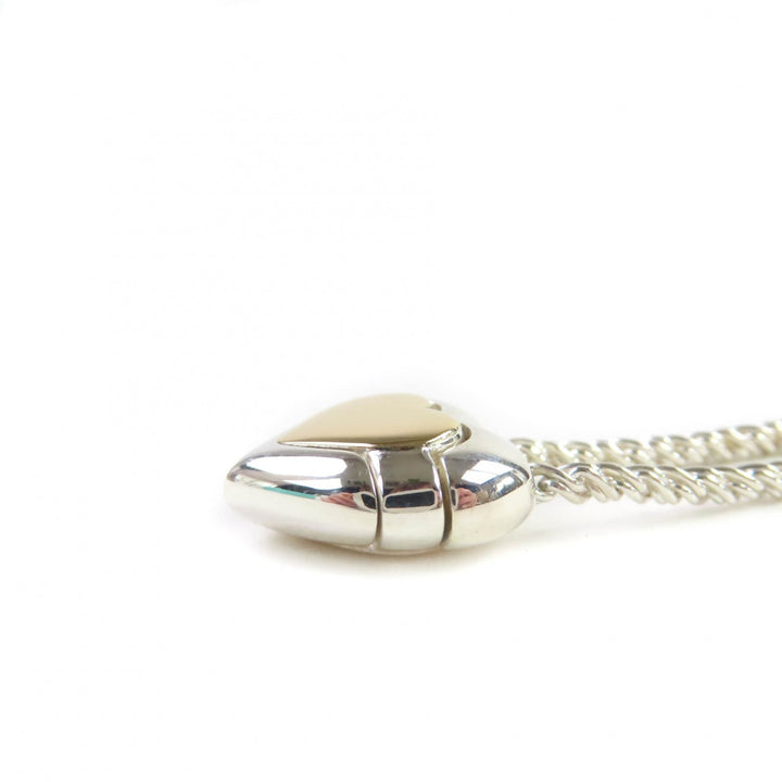 極美品★TIFFANY&amp;Co. ティファニー 925 750 ハート パズル ネックレス ペンダント シルバー ゴールド 箱・保存袋付 総重量22.9g