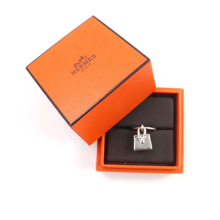 極美品★HERMES エルメス 2020年製 925 アミュレット バーキン リング・指輪 シルバー 51（日本サイズ11号相当） 箱付き 伊製 重量7.34g