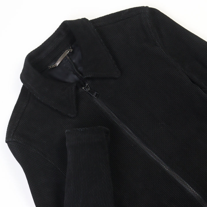 美品○DOLCE&amp;GABBANA ドルチェ＆ガッバーナ G9BF1L ラムスキン 裏地シルク 黒タグ ダブルジップ レザージャケット ブラック 46　メンズ