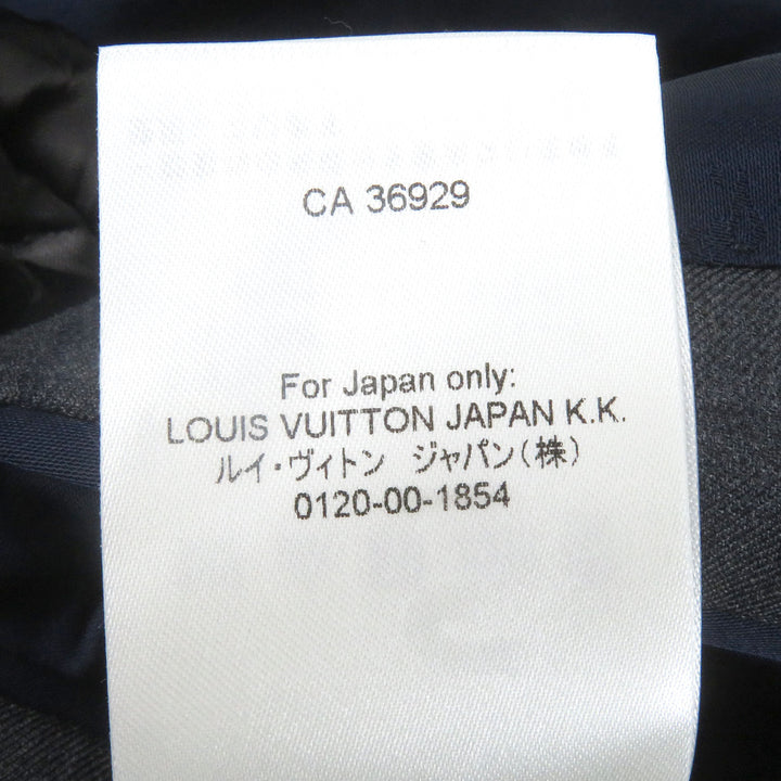 極美品□LOUIS VUITTON ルイヴィトン 25SS HSFJ8E PONT NEUF FIT LVロゴ ピークドラペル シングルスーツ グレー 46 イタリア製 正規品