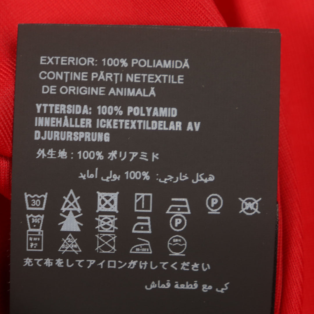 極美品▼PRADA プラダ UCN203 ナイロン フリルデザイン ロングスリーブ 長袖シャツ レッド 41 イタリア製 正規品 メンズ パーティー◎