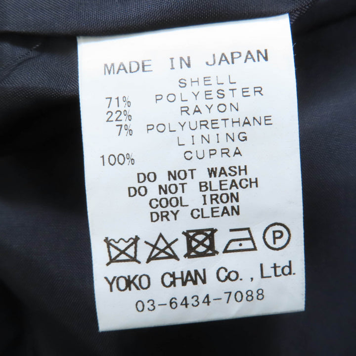 極美品☆YOKO CHAN ヨーコチャン 2020年製 YCD-418-198 フェイクパール付 ノースリーブ ワンピース ダークネイビー 36 正規品 レディース