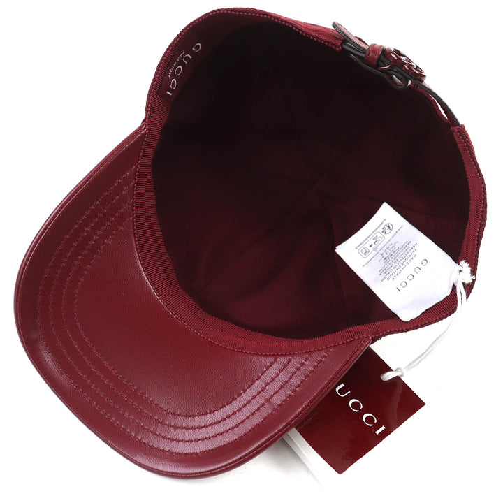 未使用品△GUCCI グッチ 25SS 833272 GG Monogram Canvas Baseball Cap GGモノグラム レザー使い ベースボールキャップ 帽子 L 正規品