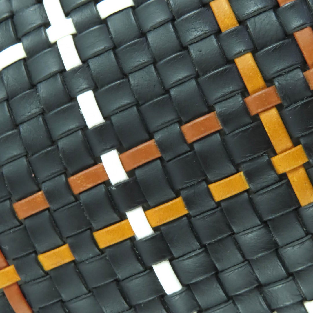 極美品◇HERMES エルメス シルバー金具 セリエボタン 編み込みデザイン レザー ロングブーツ 黒 37.5 保存袋付き イタリア製 レディース