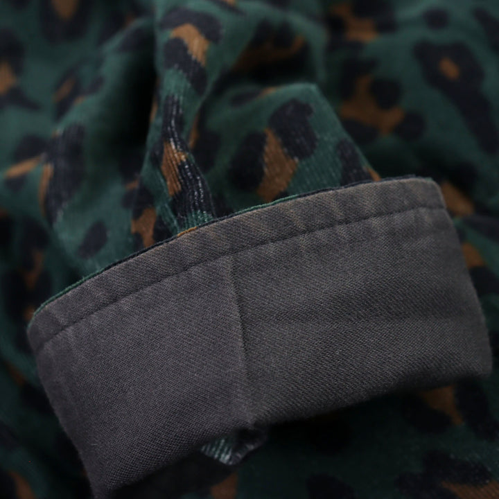 美品○Sacai サカイ 19AW 19-02053M HAVEN JACKET コットン100% レオパード 中綿 ジャケット グリーン系 2 日本製 正規品 メンズ