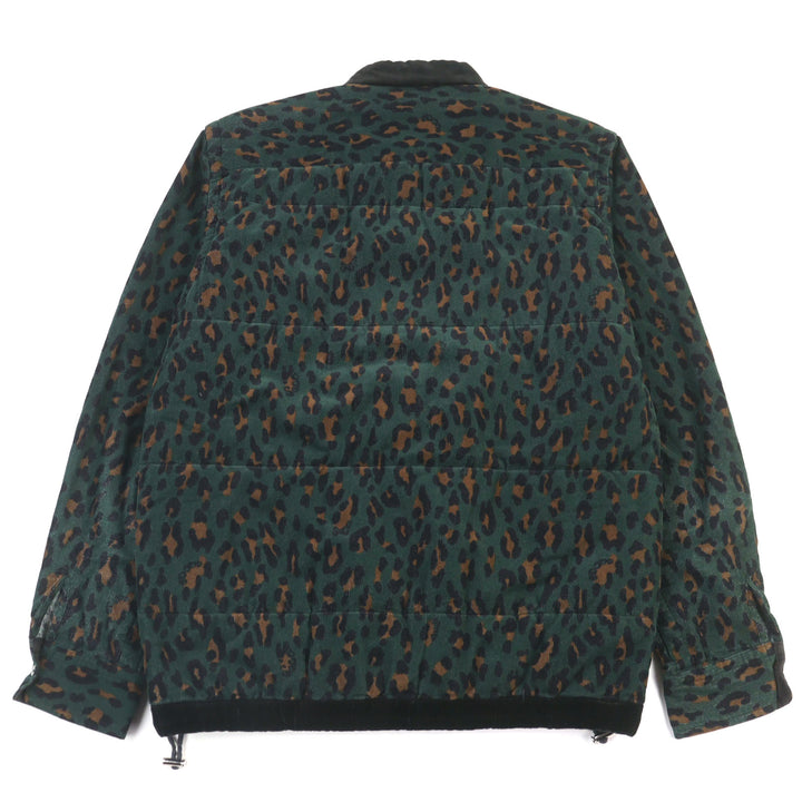 美品○Sacai サカイ 19AW 19-02053M HAVEN JACKET コットン100% レオパード 中綿 ジャケット グリーン系 2 日本製 正規品 メンズ