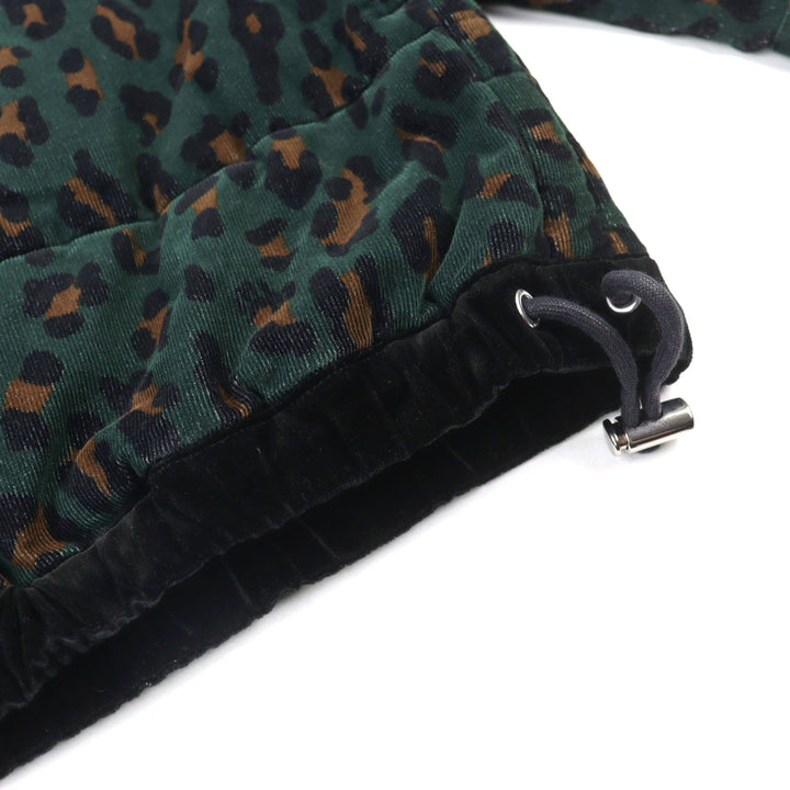 美品○Sacai サカイ 19AW 19-02053M HAVEN JACKET コットン100% レオパード 中綿 ジャケット グリーン系 2 日本製 正規品 メンズ