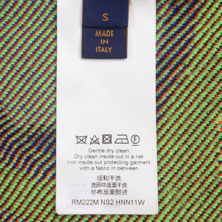 極美品▼ルイヴィトン 22AW HNN11W ウール グラフィックプリント LVロゴ金具 クルーネック プルオーバー ニットセーター マルチ S 正規品