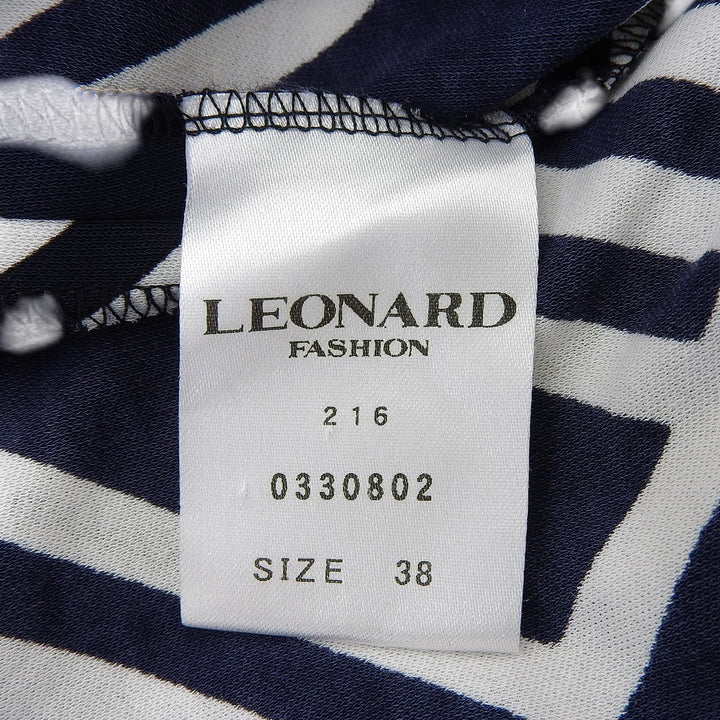 極美品▲LEONARD FASHION レオナール ファッション 330802 コットン100％ 花柄 ノースリーブ ワンピース 38 日本製 正規品 レディース