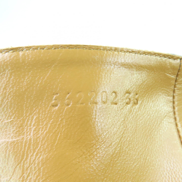 極美品★LOEWE ロエベ L815285X36 デストロイ リップドデニム ダメージ加工 ロングブーツ インディゴ 36 保存袋付 イタリア製 レディース